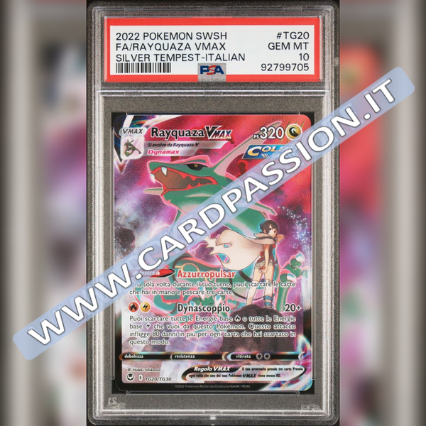 TG20/TG30 Rayquaza VMax | Tempesta Argentata – PSA 10