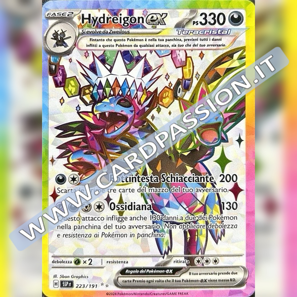 223/191 Hydreigon ex Teracristal (Full Art) | Scintille Folgoranti